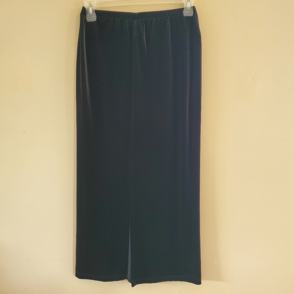 Vintage Black Velvet Maxi Skirt AGB Byer California Size Small S - Picture 2 of 7